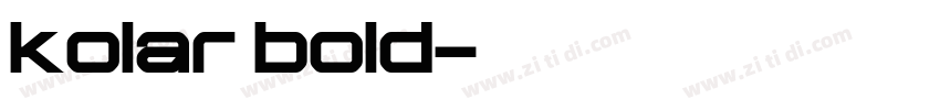 kolar bold字体转换